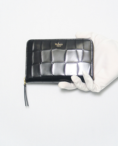 MULBERRY Croc Zip Around Wallet, front view